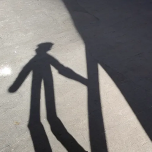 Image similar to small man cast big shadow