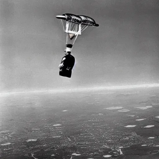 Image similar to hitler as a skydiver