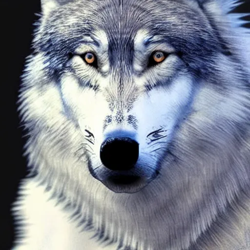 Prompt: wolf made out of white feathers, realistic, hd,