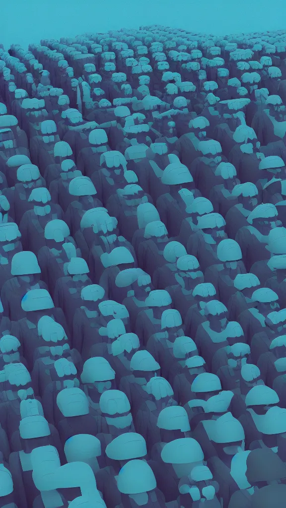 Image similar to army of Obama clones the size of the Hulk by Beeple, 4K