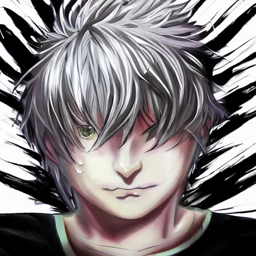 Image similar to a powerful psychic man emitting psychic powers, anime, detailed anime, hyper detailed anime, deathnote anime style, detailed, highly detailed, aesthetic!, artstation, tumblr,