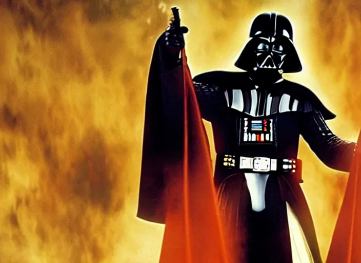 Image similar to film still darth vader in kill bill