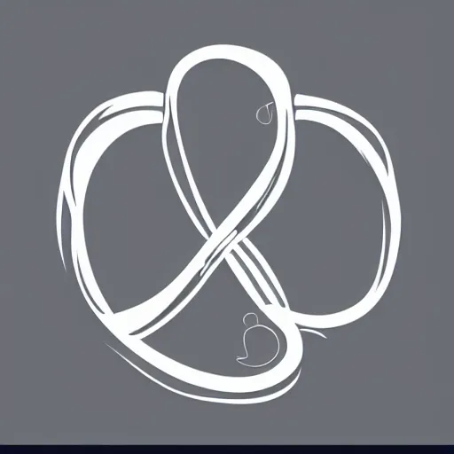 Image similar to infinity symbol like a cat, vector design