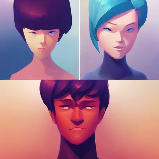 Image similar to face icon stylized minimalist contact 1 9 9 7, loftis, cory behance hd by jesper ejsing, by rhads, makoto shinkai and lois van baarle, ilya kuvshinov, rossdraws global illumination