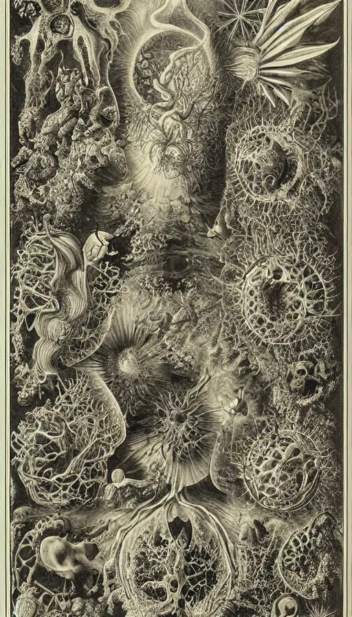 Image similar to the end of the world, by ernst haeckel