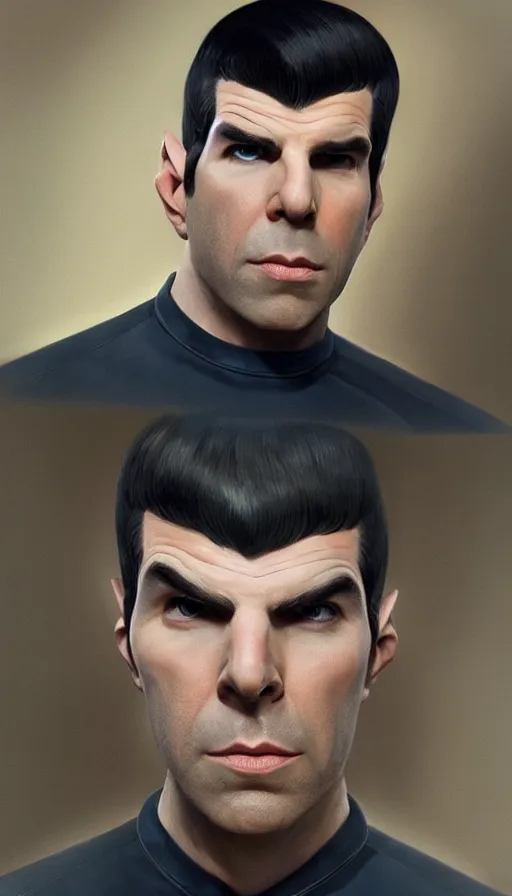 Prompt: ZACHARY QUINTO is Spock+ HYPERDETAILED+ARTSTATION+cgsociety+ 8k HD+STUNNING LIGHTING