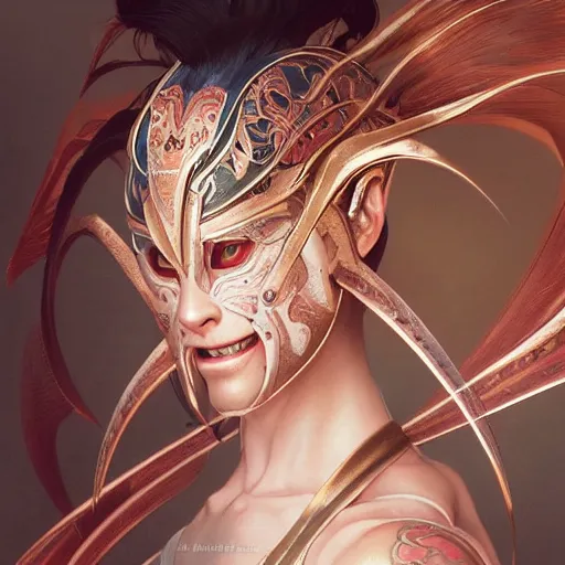 Prompt: ultra realistic illustration of yoshimitsu tekken, intricate, elegant, highly detailed, digital painting, artstation, concept art, smooth, sharp focus, illustration, art by artgerm and greg rutkowski and alphonse mucha