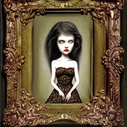 Image similar to photo of young woman by mark ryden