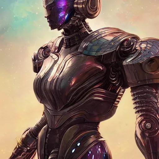 Image similar to Full Armor set made of galaxies and sci fi parts conjuring cosmic energy, smooth, intricate, elegant, galactic energy, power aura, digital render, artstation, concept art, high tech fantasy, sharp focus, photorealism, art by Artgerm and moebius and Peter Mohrbacher, Unreal engine 5