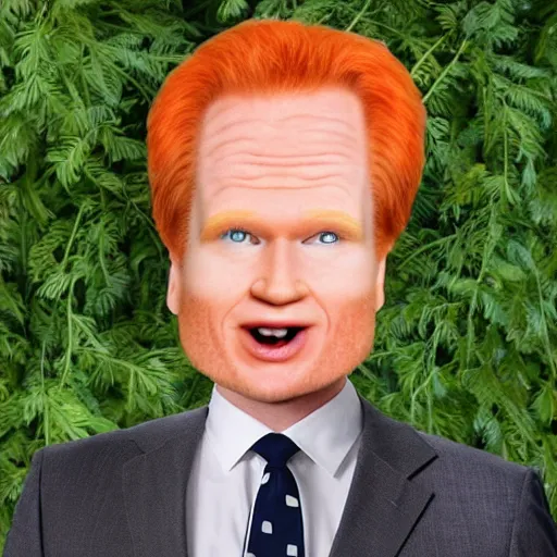 Image similar to carrot with connan o brien face caricature