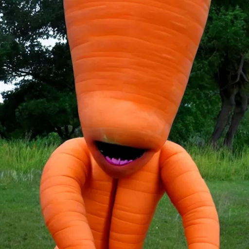 Prompt: a carrot person