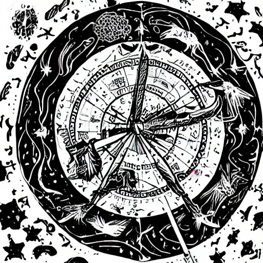 Prompt: artistic drawing zodiac sagittarius