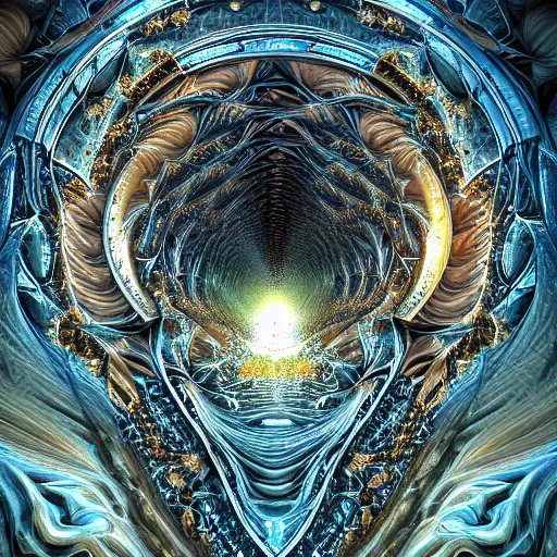 Prompt: fantasy art hyper realistic ai created interesting bizarre fractal fantastic art award winning best ultra detailed magnificent