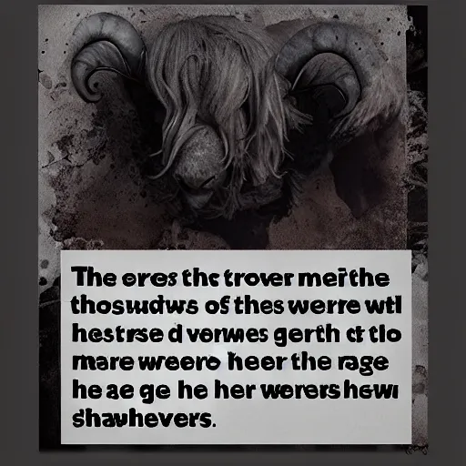 Prompt: “The grey sheep have closed their eyes, but the mastiff sees the truth. Old powers waken. Shadows stir. An age of wonder and terror will soon be upon us, an age for gods and heroes.”