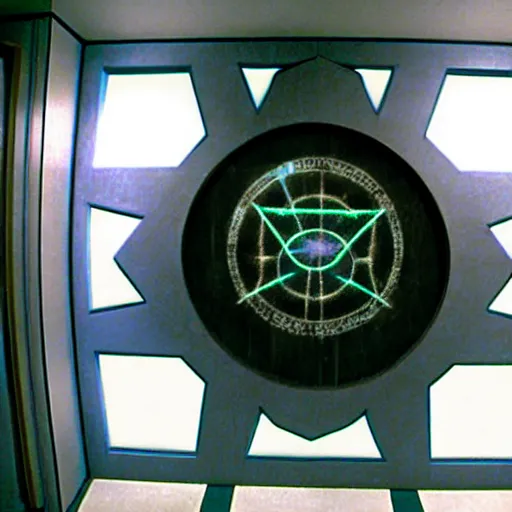 Image similar to realistic gate room in stargate command from the tv show stargate sg - 1