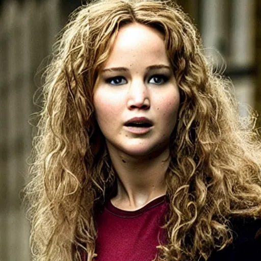 Prompt: jennifer lawrence as hermione granger