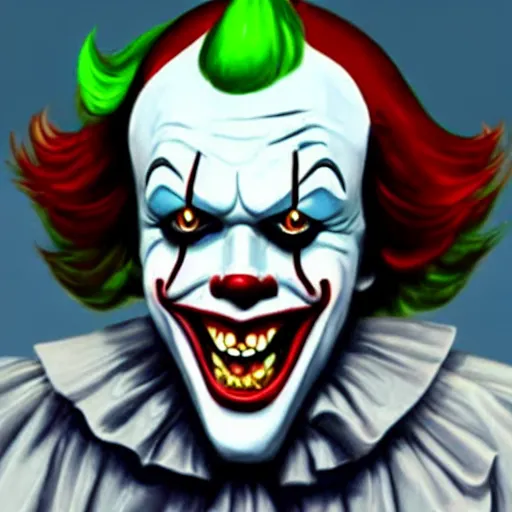 Image similar to pennywise joker