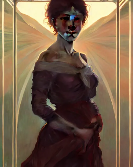 Image similar to a portrait of anguish, concept art, smooth, sharp focus, illustration, art by artgerm and greg rutkowski and alphonse mucha and william - adolphe bouguereau