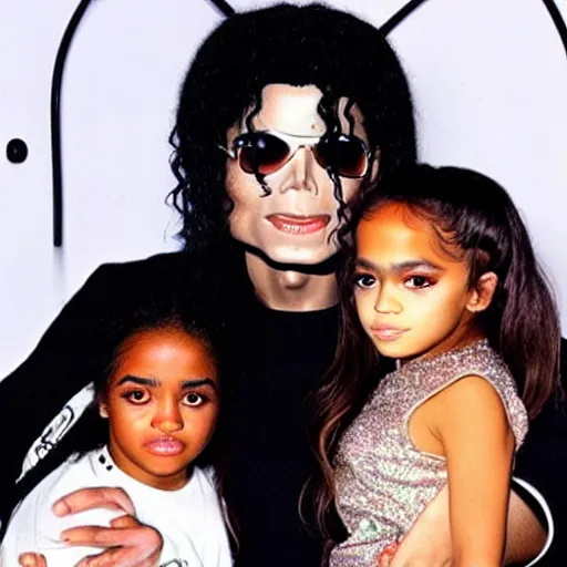 Prompt: the child of michael jackson and jennifer lopez