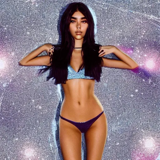 Image similar to madison beer a an intergalactic popstar, render, blender render, unity render, 4 k wallpaper, art station trending, artstation 4 k coherent, coherent, 4 k, detailed