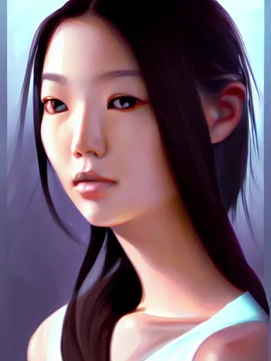 Prompt: asian girl, portrait, digital painting, elegant, beautiful, highly detailed, artstation, concept art