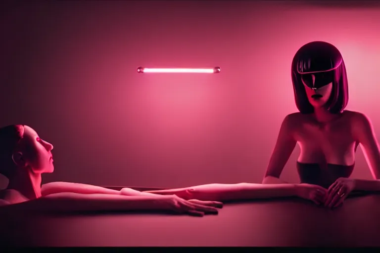 Image similar to vfx film, love death and robots, flat color profile low - key lighting award winning photography arri alexa cinematography, hyper real photorealistic cinematic, atmospheric cool colorgrade