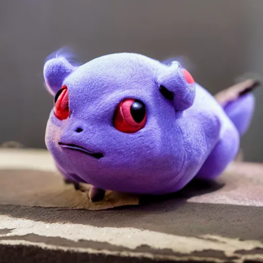 Prompt: national geographic photo of koffing, pokemon in the wild, intricate, portrait, 8 k highly professionally detailed, hdr, award winning