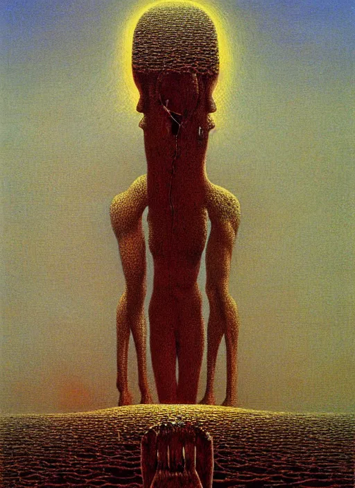 Image similar to a machine to kill gods highly detailed painting by zdzisław beksinski 8 k