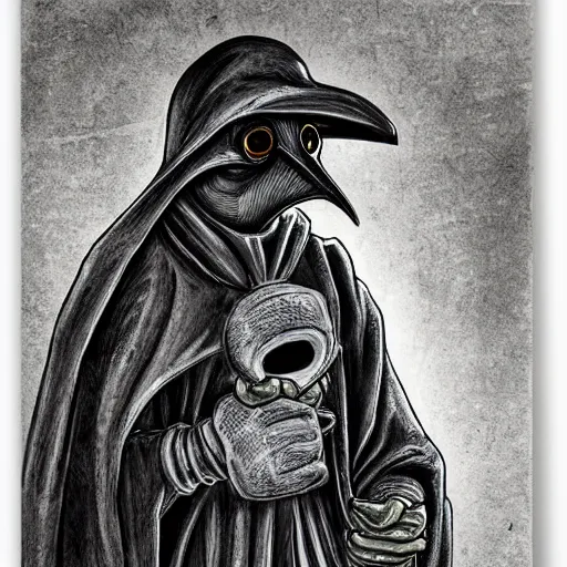 Image similar to plague doctor by rob plater