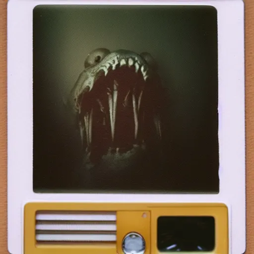 Prompt: horrific monster caught on polaroid