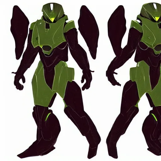 Prompt: concept art halo new alien design