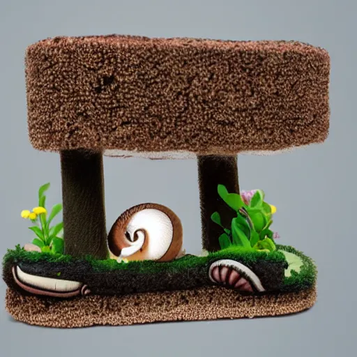 Prompt: serious snail home with out panther