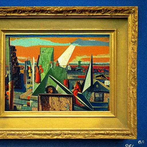 Prompt: nuremberrg, painting by by max ernst, colour