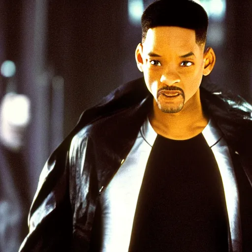 Image similar to Will Smith as Neo in the Movie The Matrix