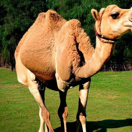 Prompt: camel with a hump made of mashed potatoes
