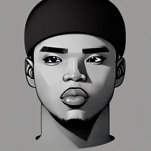 Image similar to 2 d character design, male rapper, vector art, digital art, portrait, 4 k, 8 k, sharp focus, smooth, illustration, concept art, music artist