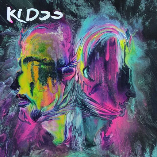Prompt: Kids See Ghosts album cover