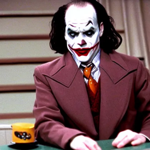 Image similar to george costanza as the joker in tim burton's batman ( 1 9 8 9 )