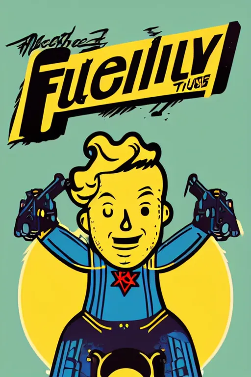 Image similar to fallout 7 6 retro futurist illustration art by butcher billy, sticker, colorful, illustration, highly detailed, simple, smooth and clean vector curves, no jagged lines, vector art, smooth andy warhol style