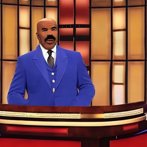 Prompt: Steve harvey as George Washington on family feud