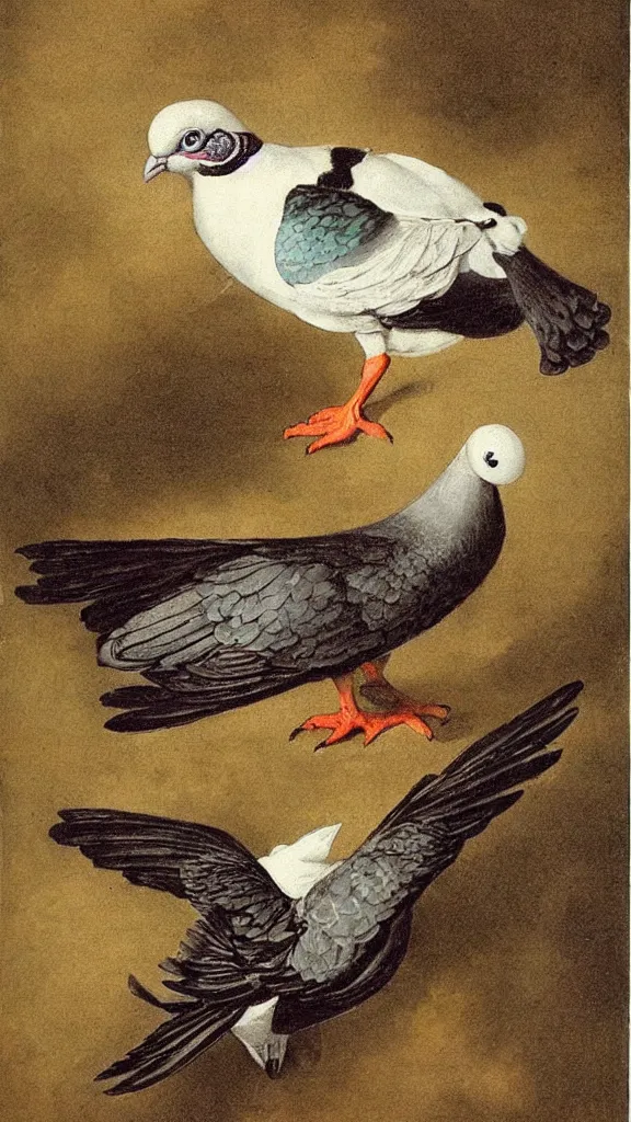 Prompt: ( ( ( ( ( rococo ) ) ) ) ) painting of a pigeon, y 2 k aesthetic, clip art