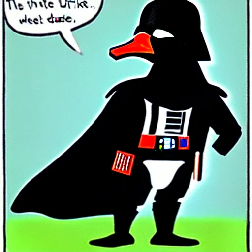 Image similar to darth vader as a duck