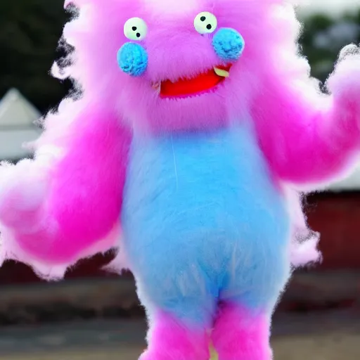 Image similar to cute cotton candy monster