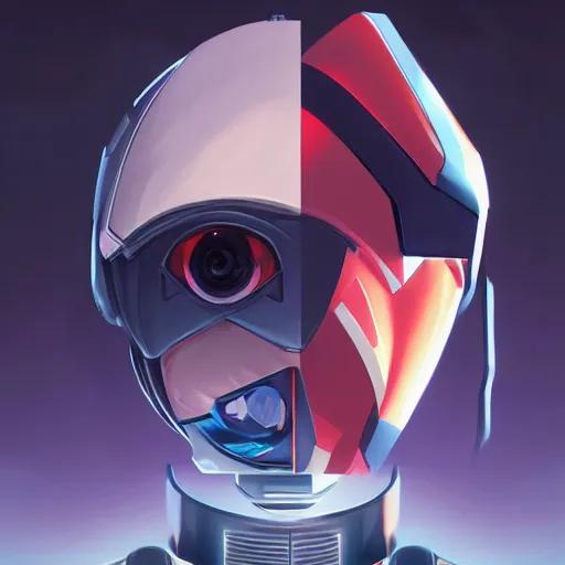 Image similar to face icon stylized minimalist robotech, loftis, cory behance hd by jesper ejsing, by rhads, makoto shinkai and lois van baarle, ilya kuvshinov, rossdraws global illumination