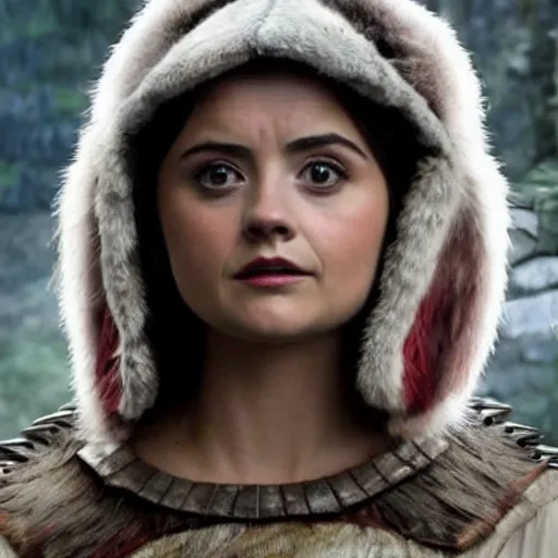 Prompt: jenna coleman as princess mononoke