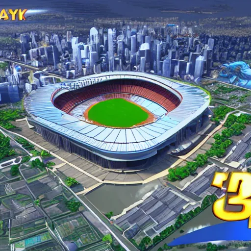 Prompt: haven city jak 2 stadium