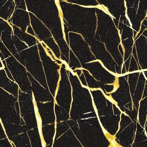 Prompt: gold lines on black marble, texture