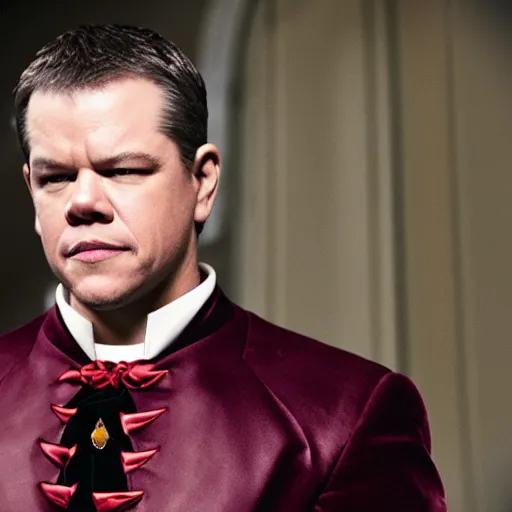 Prompt: Matt Damon as Dracula