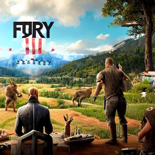 Image similar to a rabbit in the video game Far cry 5