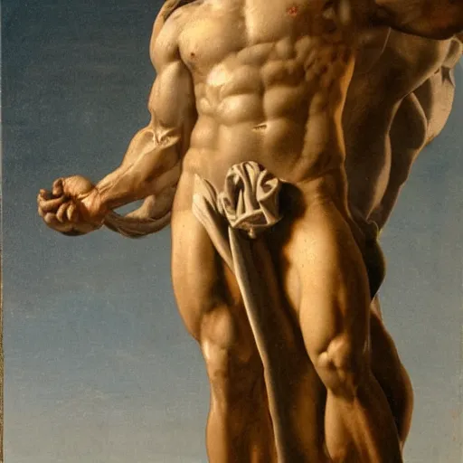 Prompt: portrait of zeus, very muscular, detailed and elegant n 6
